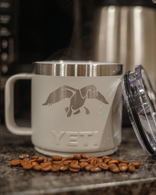 Duck Commander Icon 14oz Taupe Yeti Rambler with Handle