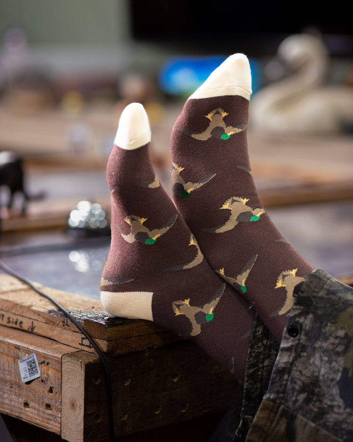 Duck Commander x General Vintage Mallard Brown Dress Sock