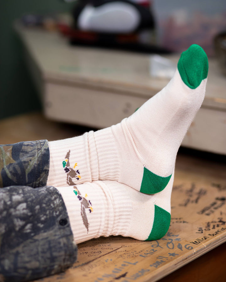 Duck Commander x General Vintage Mallard Cream Crew Sock