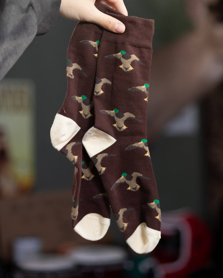 Duck Commander x General Vintage Mallard Brown Dress Sock