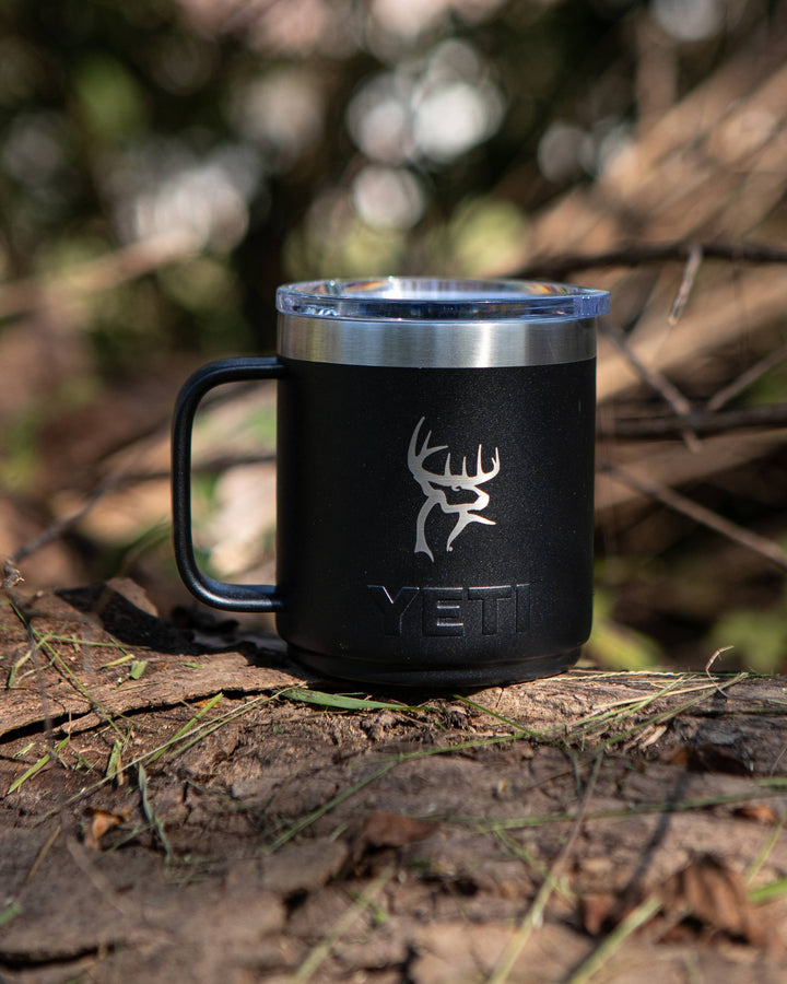 Buck Commander Icon 10oz Black Yeti Rambler Lowball with Handle