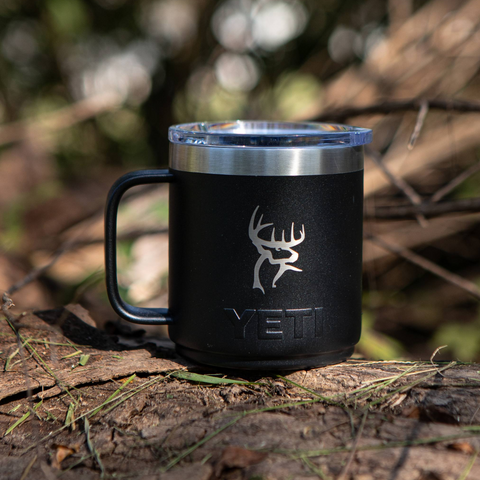 Buck Commander Icon 10oz Black Yeti Rambler Lowball with Handle