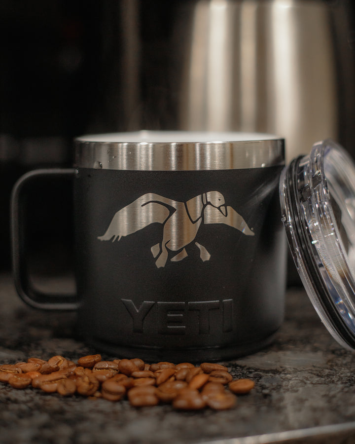 Duck Commander Icon 14oz Black Yeti Rambler with Handle