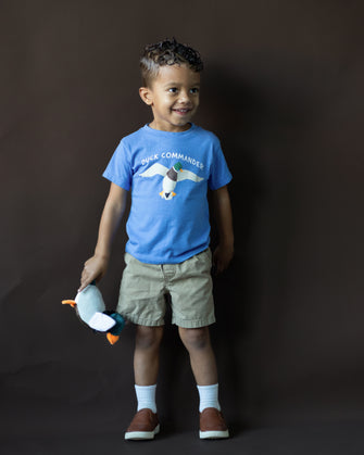 Duck Commander Heather Blue Toddler Logo Tee