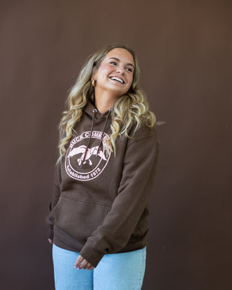 Duck Commander Pink Retro Circle Logo Hoodie