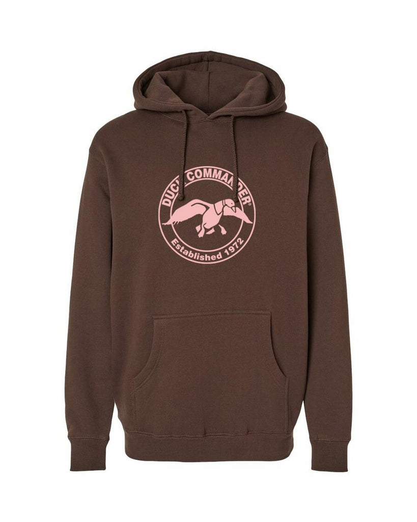 Duck Commander Pink Retro Circle Logo Hoodie