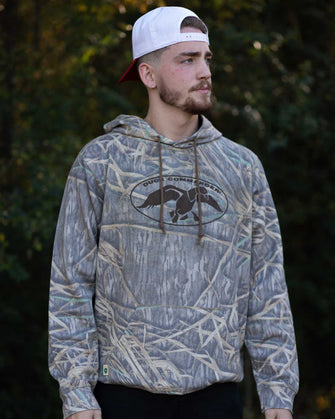 Duck Commander Mossy Oak Washed Shadowgrass Logo Hoodie