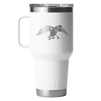 Duck Commander 30oz White Icon Yeti Rambler Travel Mug