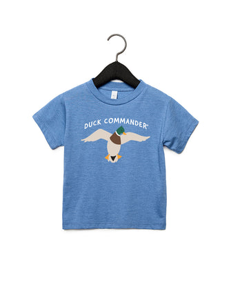 Duck Commander Heather Blue Toddler Logo Tee