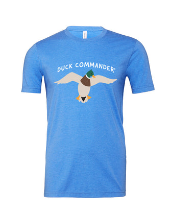 Duck Commander Heather Blue Youth Logo Tee