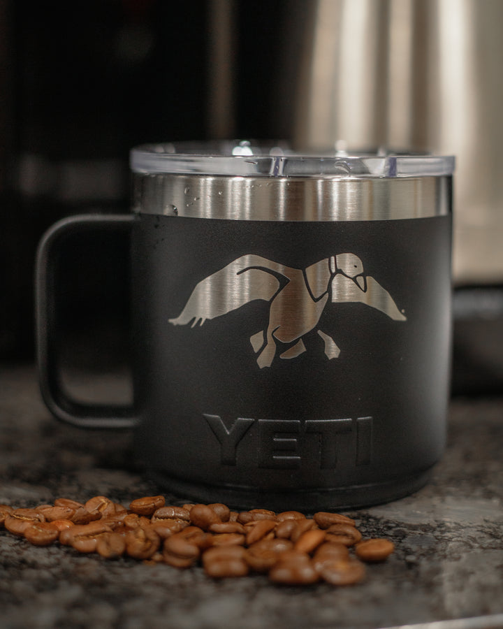 Duck Commander Icon 14oz Black Yeti Rambler with Handle