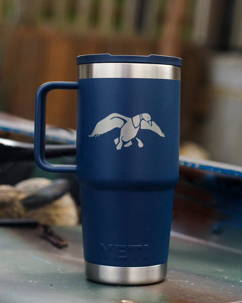 Duck Commander 20oz Navy Icon Yeti Rambler Straw Mug
