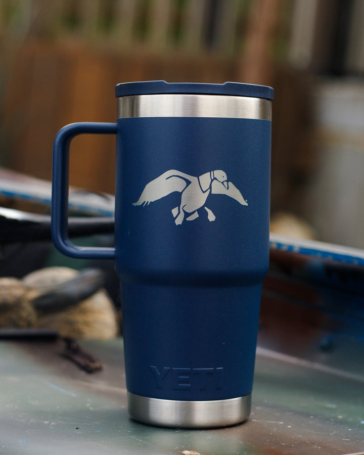 Duck Commander 20oz Navy Icon Yeti Rambler Straw Mug