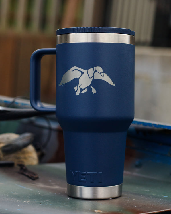 Duck Commander 30oz Navy Icon Yeti Rambler Straw Mug