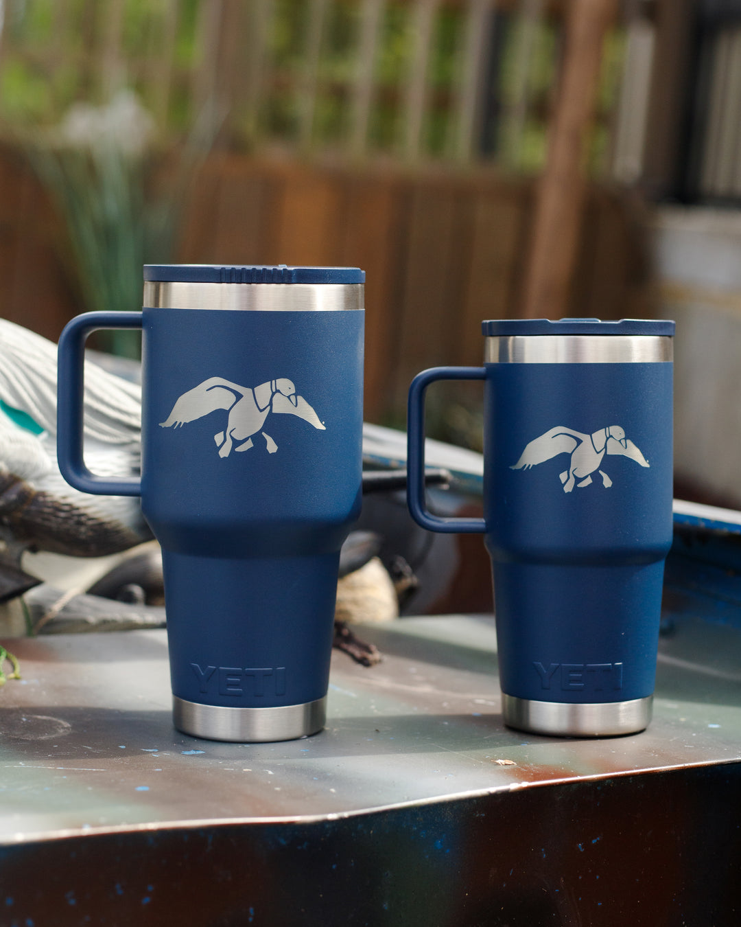 Duck Commander 30oz Navy Icon Yeti Rambler Straw Mug