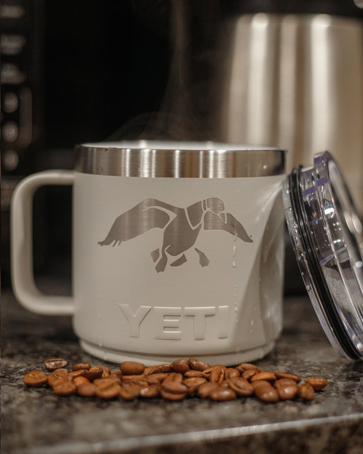 Duck Commander Icon 14oz Taupe Yeti Rambler with Handle