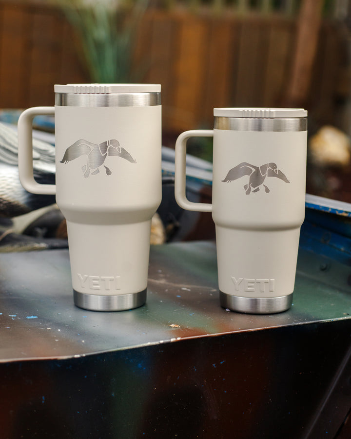 Duck Commander 30oz Taupe Icon Yeti Rambler Straw Mug