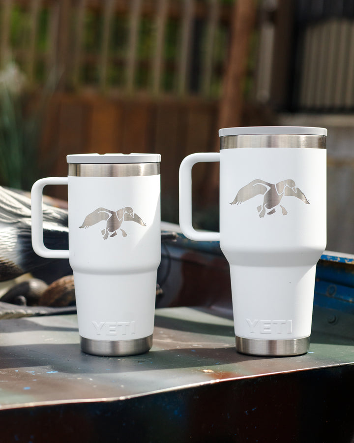 Duck Commander 20oz White Icon Yeti Rambler Straw Mug
