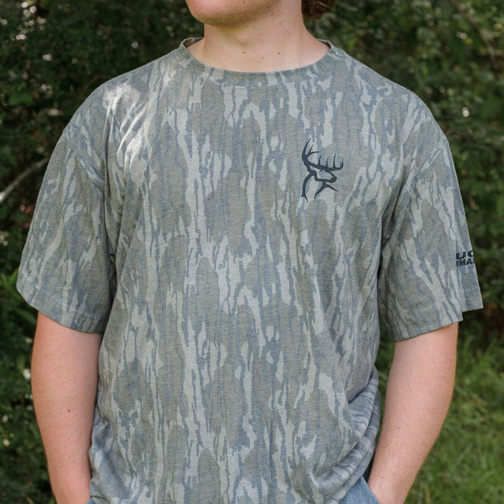 Buck Commander Mossy Oak Bottomland Washed Out Short Sleeve Tee