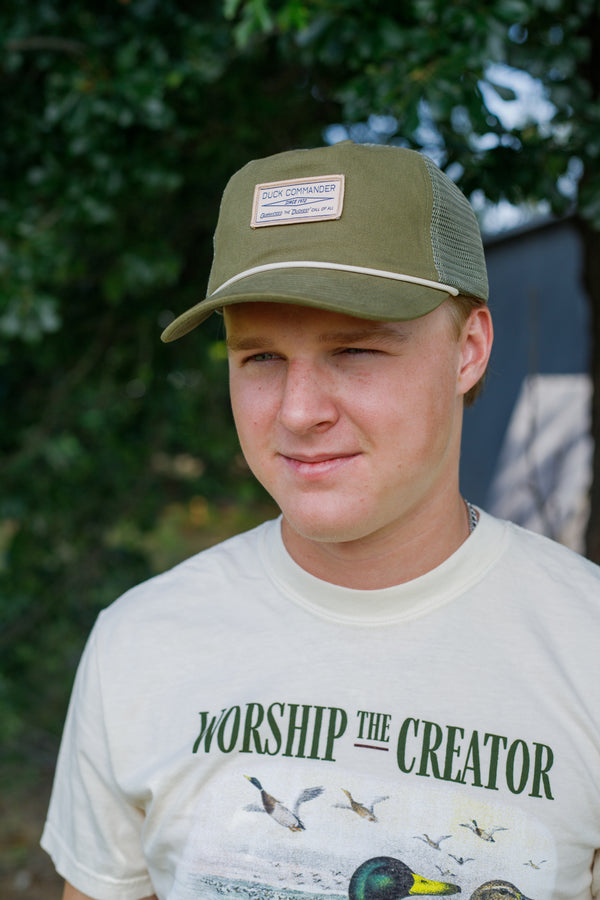 Duck Commander Green Patch Rope Hat