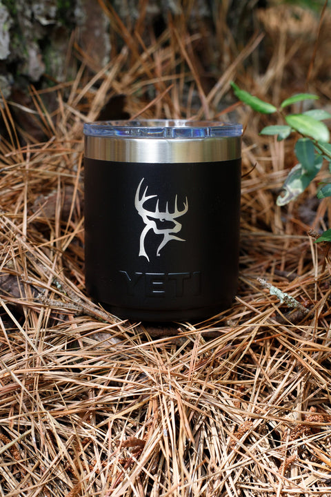 Buck Commander Icon 10oz Black Yeti Rambler Lowball