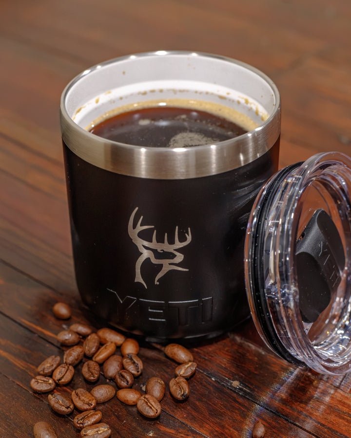 Buck Commander Icon 10oz Black Yeti Rambler Lowball