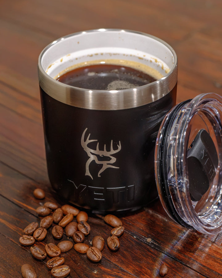 Buck Commander Icon 10oz Black Yeti Rambler Lowball