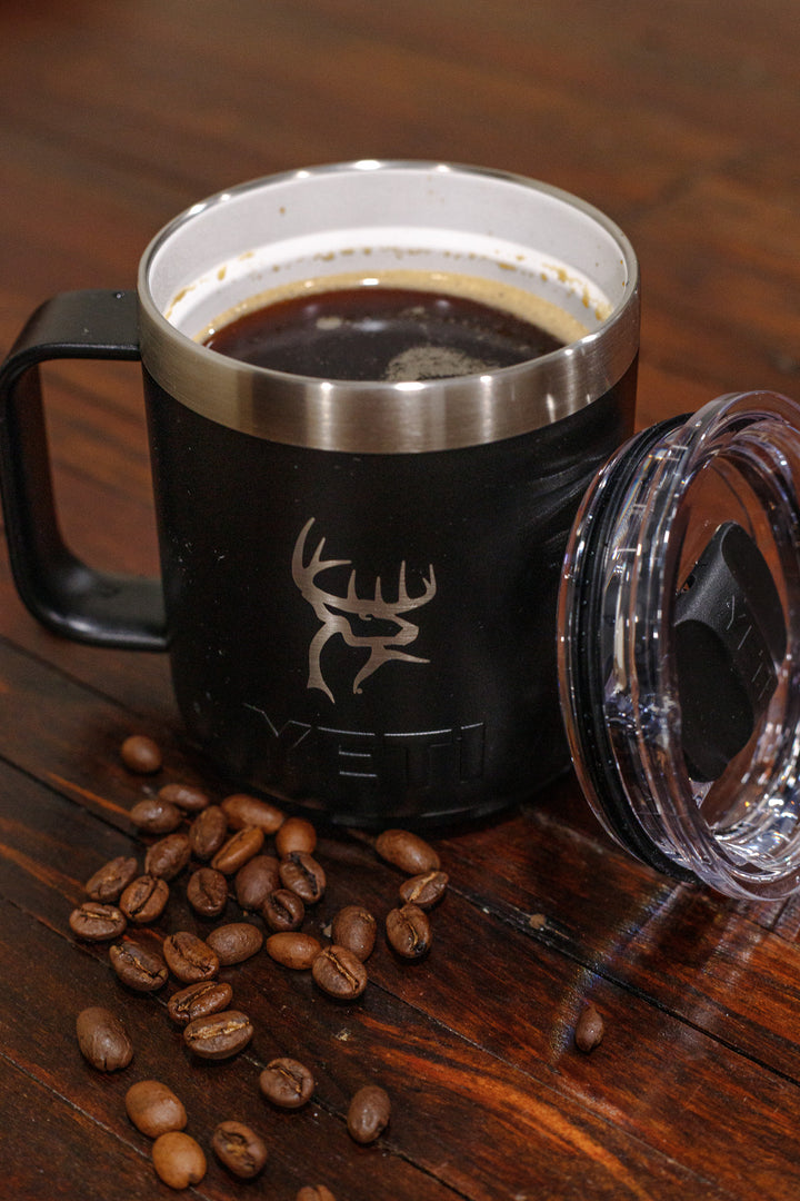 Buck Commander Icon 10oz Black Yeti Rambler Lowball with Handle
