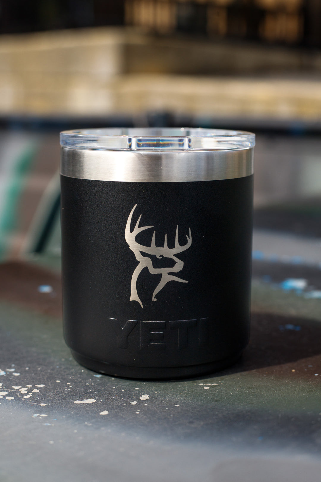 Buck Commander Icon 10oz Black Yeti Rambler Lowball