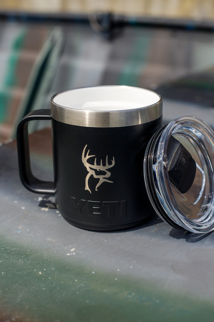 Buck Commander Icon 10oz Black Yeti Rambler Lowball with Handle