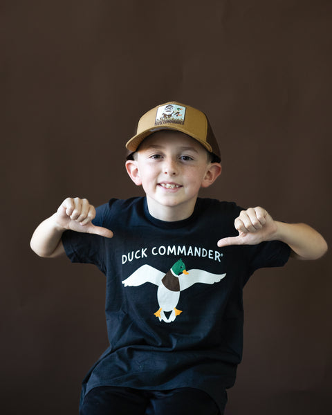 Duck Commander Vintage Black Youth Logo Tee