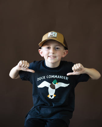 Duck Commander Vintage Black Youth Logo Tee