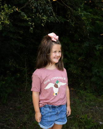 Duck Commander Heather Mauve Toddler Logo Tee