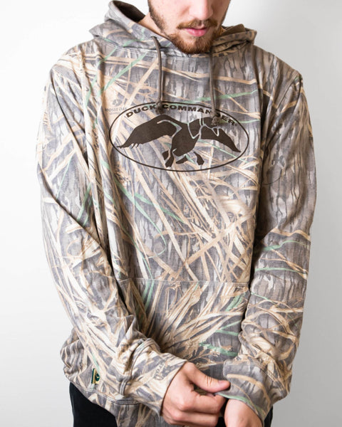 Duck Commander Mossy Oak Washed Shadowgrass Logo Hoodie