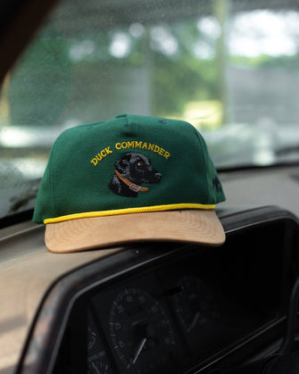 Duck Commander x General Vintage Black Retriever Canvas/Suede Rope Hat