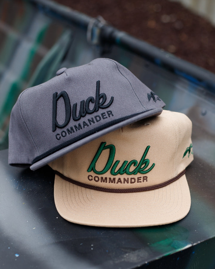 Duck Commander x General Vintage Charcoal Script Hat