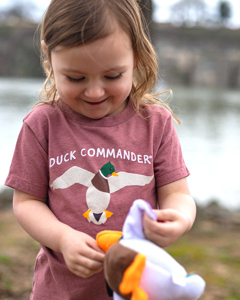 Duck Commander Heather Mauve Toddler Logo Tee