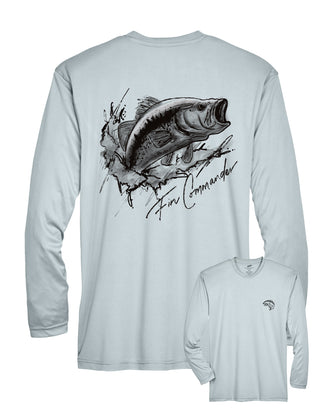 Fin Commander Sketch Long Sleeve Performance Tee