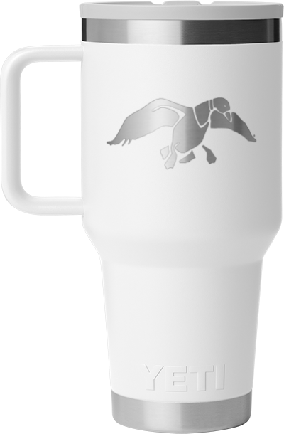 Duck Commander 30oz White Icon Yeti Rambler Straw Mug