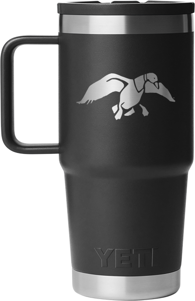 Duck Commander 20oz Black Icon Yeti Rambler Straw Mug