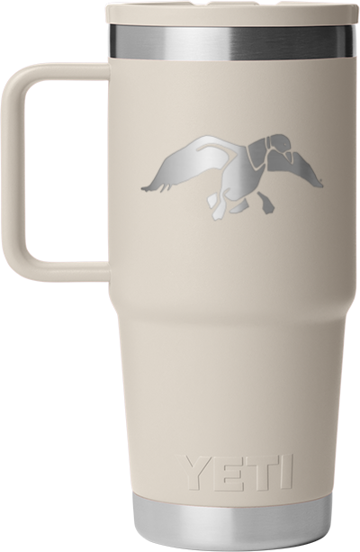 Duck Commander 20oz Taupe Icon Yeti Rambler Straw Mug