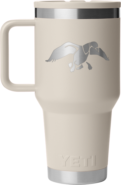Duck Commander 30oz Taupe Icon Yeti Rambler Straw Mug