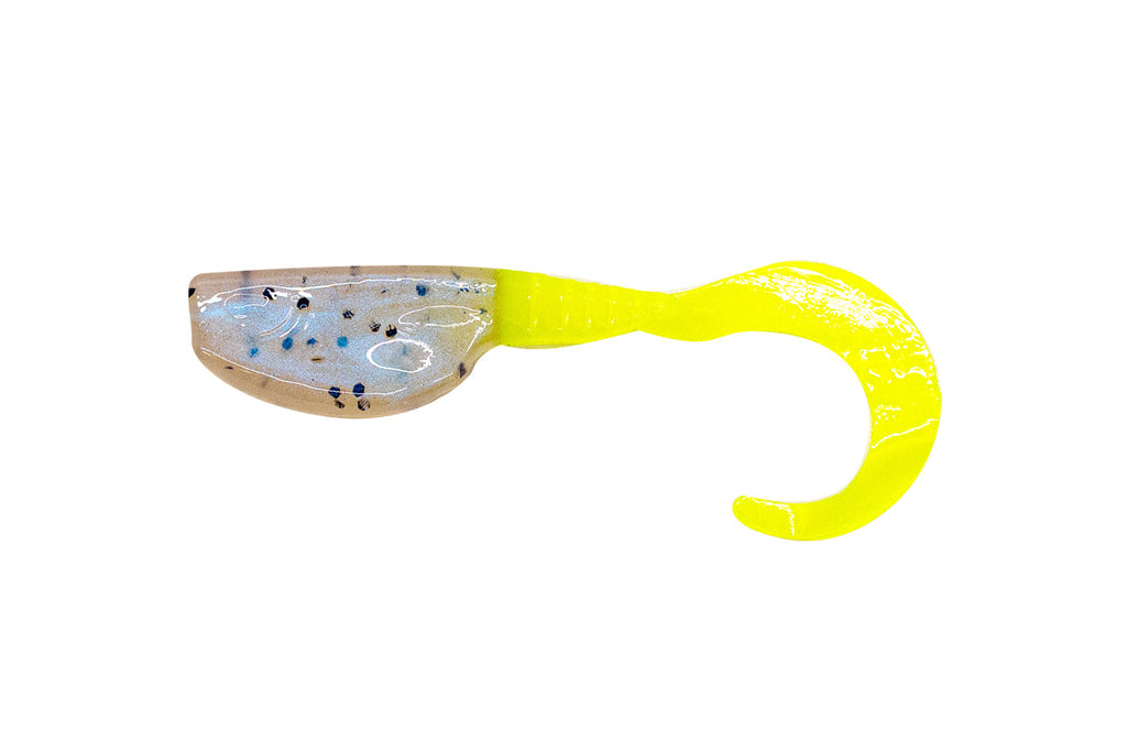 Fin Commander Slab Curly Black/Chartreuse Crappie Bait– Duck Commander