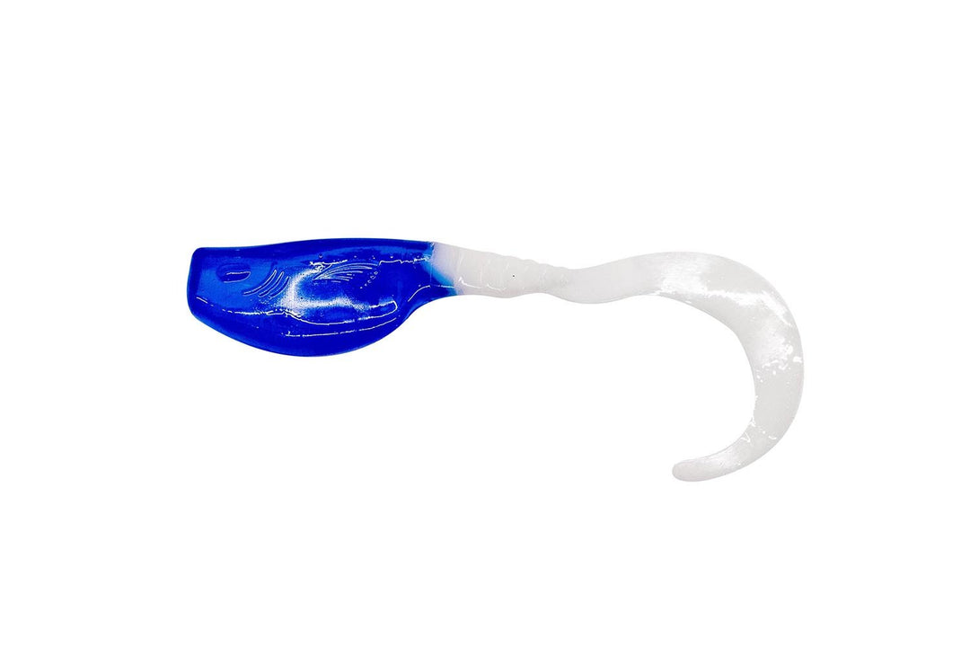 Fin Commander Slab Curly Blue/White 12 pack of bait