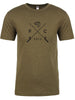 Fin Commander Military Green Fishing Rod T-Shirt